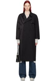 MM6 Maison Margiela Black Paneled Trench Coat