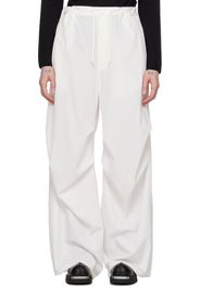 MM6 Maison Margiela Off-White Drawstring Trousers