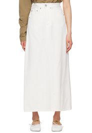 MM6 Maison Margiela White 5-Pocket Denim Maxi Skirt