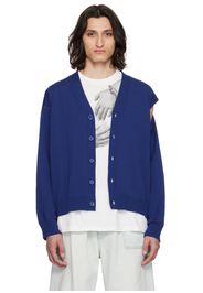 MM6 Maison Margiela Blue Minimal Cardigan