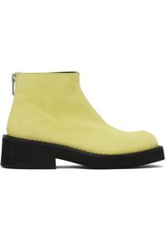 MM6 Maison Margiela Green Zip Boots