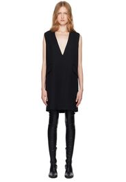 MM6 Maison Margiela Black Tailoring Wool Minidress