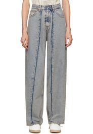 MM6 Maison Margiela Blue Raw Edge Jeans