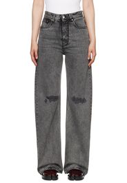 MM6 Maison Margiela Gray Two-Tone 5-Pocket Jeans