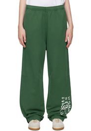 MM6 Maison Margiela Green Unbrushed Sweat Lounge Pants