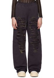 MM6 Maison Margiela Purple Unbrushed Sweat Lounge Pants