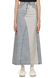 MM6 Maison Margiela Blue 5-Pocket Denim Midi Skirt