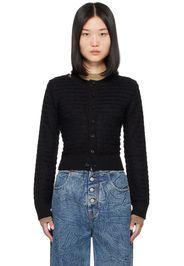 MM6 Maison Margiela Black Striped Cardigan