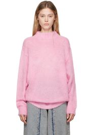 MM6 Maison Margiela Pink Brushed Knit Sweater