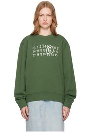 MM6 Maison Margiela Green Unbrushed Sweatshirt