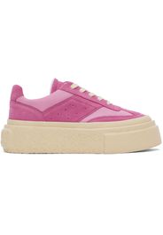 MM6 Maison Margiela Pink Gambetta Lace-Up Platform Sneakers