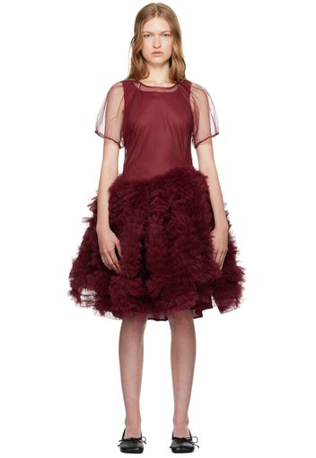 Molly Goddard Burgundy Kayako Minidress