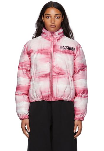 Moschino Pink Painted Puffed Jacket