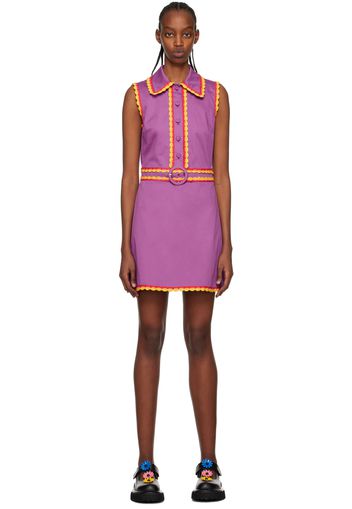 Moschino Purple Belted Minidress