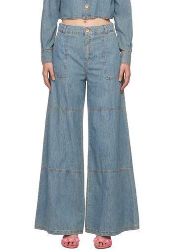 Moschino Blue Paneled Jeans