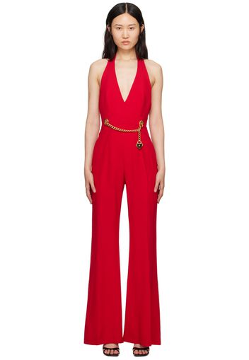 Moschino Red Chains & Hearts Jumpsuit