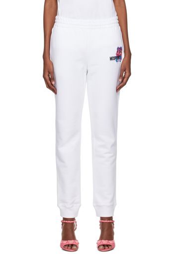 Moschino White Puzzle Bobble Lounge Pants