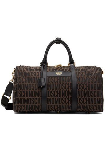 Moschino Brown Logo Duffle Bag