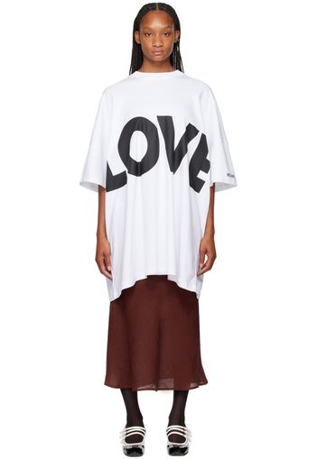 Moschino White 'Love' Minidress