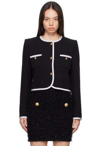 Moschino Black Gold Heart Buttons Jacket