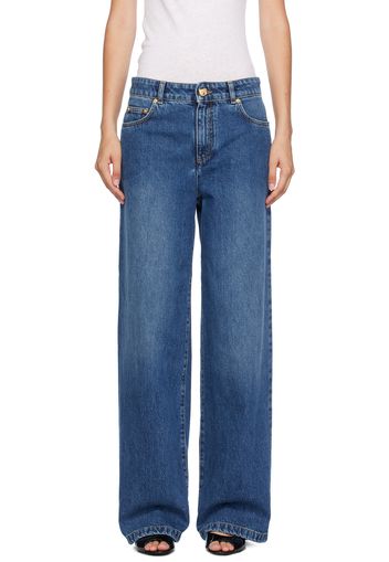 Moschino Blue Teddy Bear Button Jeans