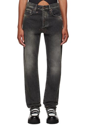 Moschino Black Faded Jeans