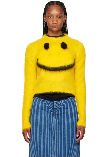 Moschino Yellow Intarsia Sweater