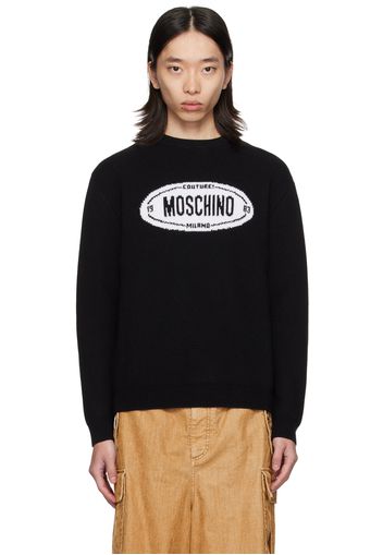 Moschino Black Oval Logo Sweater