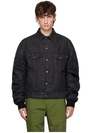 Moschino Black Paneled Denim Jacket