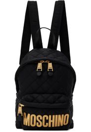 Moschino Black Quilted Backpack