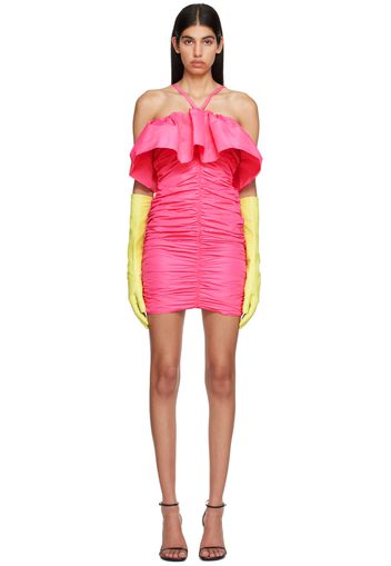 MSGM Pink Ruched Minidress