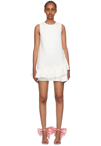 MSGM White Ruffled Minidress