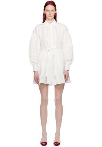 MSGM Off-White Balloon Sleeve Minidress