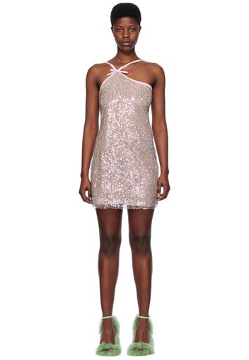 MSGM Gray Sequin Minidress