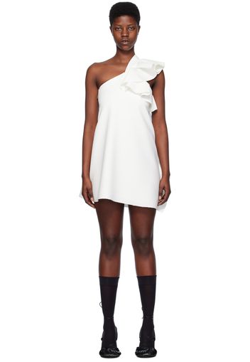 MSGM Off-White Ruffled Minidress