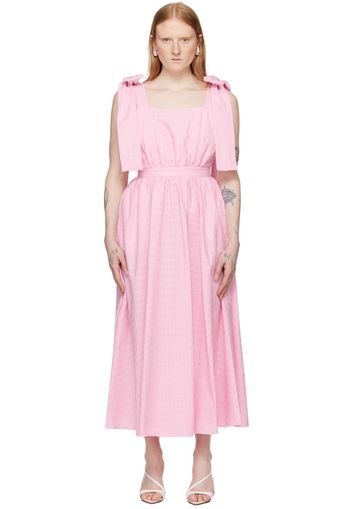 MSGM Pink Bow Maxi Dress