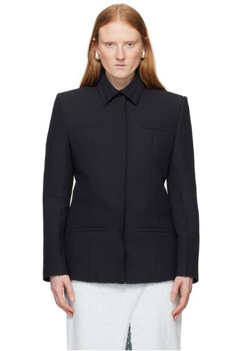 MSGM Black Raw Edge Blazer