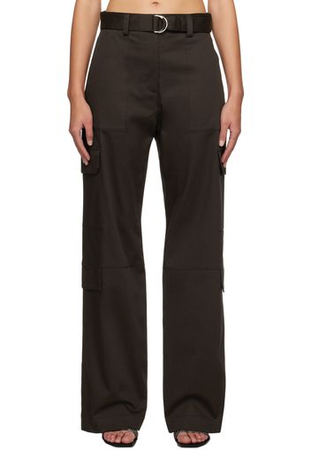 MSGM Brown Tailored Trousers