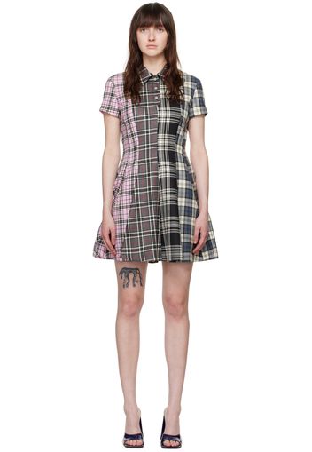 MSGM Black Check Minidress