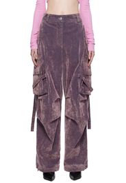 MSGM Purple Flocked Jeans