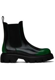 MSGM Black Spray Paint Chelsea Boots