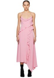 MSGM Pink Ruffle Maxi Dress