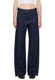 MSGM Blue Wide-Leg Studs Jeans