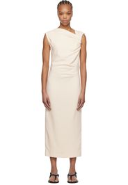 MSGM Off-White Twisted Midi Dress