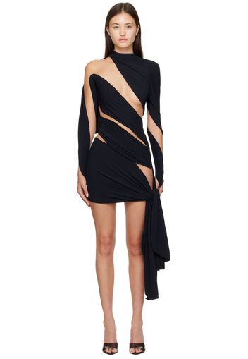 Mugler Black Wrap Minidress