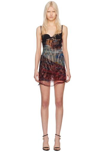 Mugler Multicolor Ruffled Minidress