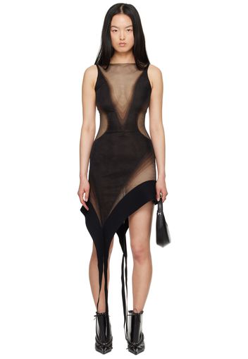 Mugler Black Illusion Minidress