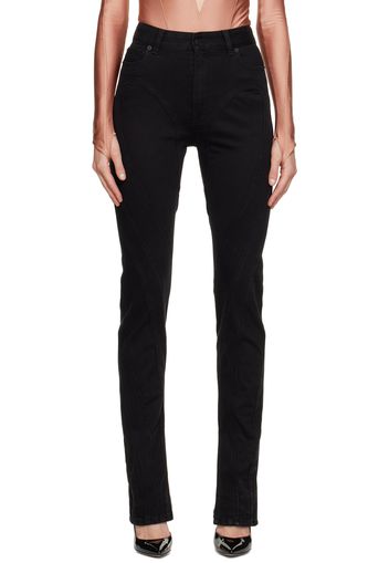 Mugler Black Spiral Jeans