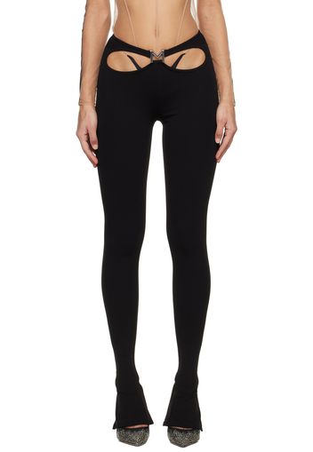 Mugler Black Cutout Trousers