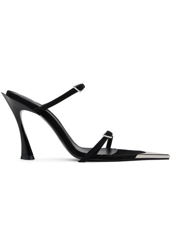 Mugler Black Strappy Fang 95 Heeled Sandals